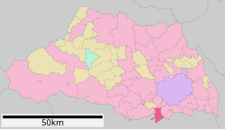 Location of Niiza in Saitama Prefecture