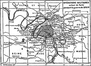 Opérations militaires autour de Paris durant le siège.