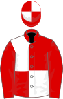 Red and white (quartered), red sleeves