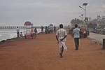 Evening walk by the bay of Bengal in Pondicherry