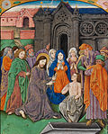 The Raising of Lazarus illumination on parchment, c. 1504
