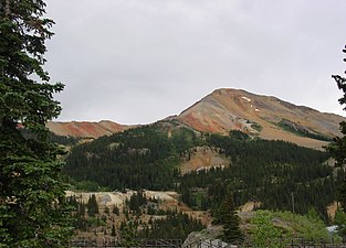 Red Mountain Number 3 with the ghost town of Red Mountain.