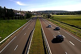 La rocade-ouest de Vesoul.