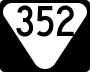 State Route 352 marker