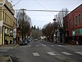 A view looking east of East Main Street in downtown Silverton OR