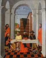 The Supper at Bethany (1490s) by Bernardino Butinone