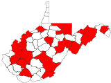 County distribution map.