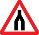 British, Hong Kong & Singapore "end of dual carriageway" sign