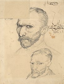 Deux autoportraits, dessin, Paris, 1886, musée Van Gogh, Amsterdam.