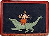 Varuna, the Vedic god of seas, raiding the Makara