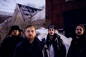 Woods of Ypres in 2009. L–R: Bryan Belleau, David Gold, Steve Furgiuele, and Evan Madden.