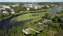 Река Тверца в городе Торжок