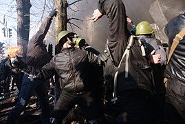 Molotov cocktails used by Ukrainian protesters