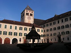 The court of the Abbey of Neustift in Vahrn