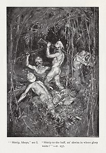 The Taking of Lungtungpen, Plate 1, by Archibald Standish Hartrick (restored by Adam Cuerden)