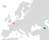 Location map for Armenia and Belgium.