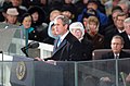 Bush delivering his inaugural address