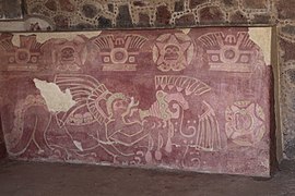 Teotihuacán, mural del Conjunto de los jaguares.