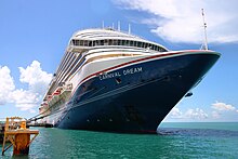 A cruise ship docked at Pier B in Key West