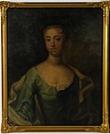 Humbles andra hustru, Christina Ehrenlund (1710-1770) avporträtterad ca 1730 av Johan Henrik Scheffel.