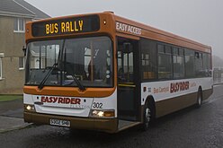 A Dennis Dart in the EasyRider livery used from 1987 to 1999