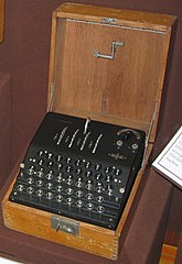 Enigma G, used by the Abwehr, had four rotors, no plugboard, and multiple notches on the rotors.