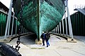 After restoration Jylland is placed in dry dock