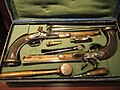 A cased set of 18th century single shot French duelling pistols