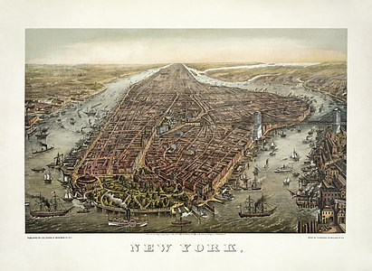 Manhattan in 1873, by George Schlegel (edited by Adam Cuerden)