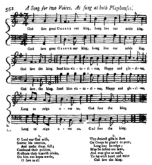 Sheet music of God Save the King