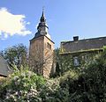 Wohnhaus (begrünt, Rückseite Fachwerk) im historischen Stiftsbereich Elsey