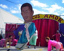 Venezuelan President Hugo Chávez - human carnival puppet