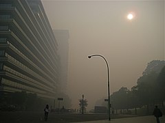 Humo en Plaza San Martín, Retiro