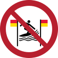 P064 – No surfing between the red-and-yellow flags