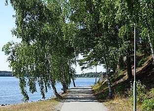 Strandpromenad vid Islingeviken.