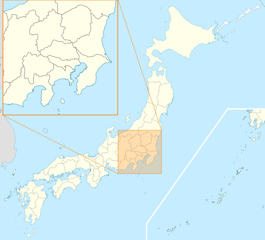 Location map/data/Japan Greater Tokyo area is located in Japan