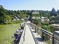 Footbridge in La Gacilly harbour.