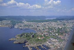 View of the town harbour