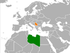 Location map for Libya and Serbia.