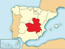 Regionens läge i Spanien.