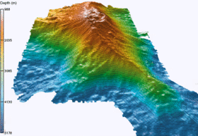 Vue tridimensionnelle du Kamaʻehuakanaloa.