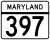 Maryland Route 397 marker
