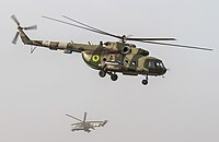 Um Mi-8 e um Mi-24 ucranianos.