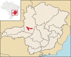 Localization of Patos de Minas in Minas Gerais