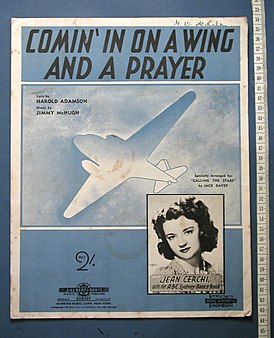 Обложка песни «Comin' in on a Wing and a Prayer»