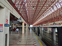 The space-frame roof at Jurong East station.