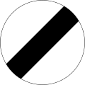 Speed Limit Derestriction (open road with no posted speed limit, but the maximum legal limit of 100 km/h still must be obeyed)