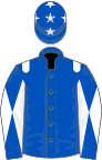 Royal blue, white epaulets, diabolo on sleeves and stars on cap