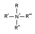 Allgemeine Strukturformel einer quartären Ammoniumverbindungen