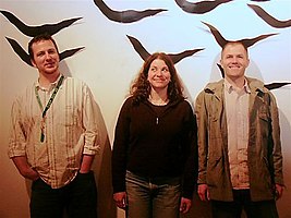 L-R: Peter Mulvey, Kris Delmhorst, Jeffrey Foucault in 2005.